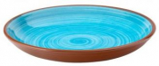 UTOPIA SUPERIOR TERRACOTTA SALSA SKY BLUE COUPE BOWL 9.5inch