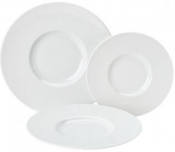 UTOPIA WHITE SUPER VITRIFIED PORCELAIN TITAN WIDE RIM PLATE 12.3inch