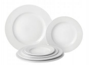 UTOPIA VITRIFIED PORCELAIN PURE WHITE WIDE RIM PLATE 6.7inch