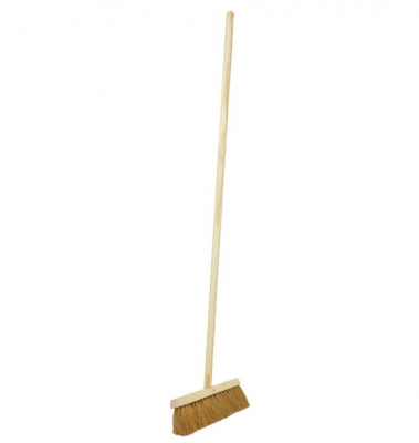 Natural Coco Fibre Broom & Handle 18Inch