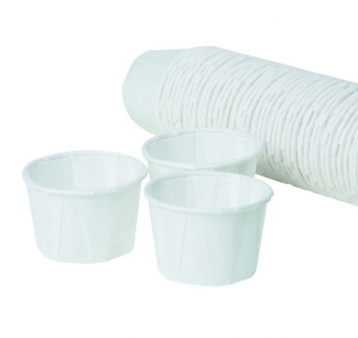 1OZ 28ML  WHITE WAXED PAPER SOUFFLE POT X250 PHPOT063