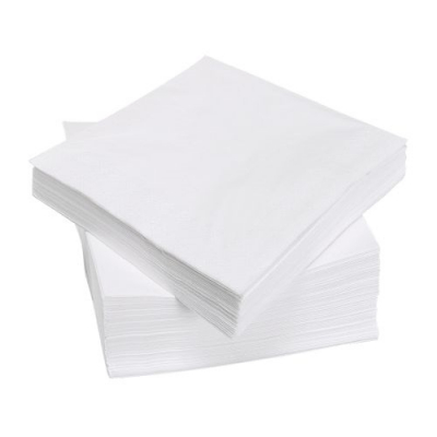 DUNI NAPKIN 24CM 3 PLY WHITE