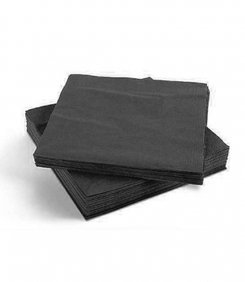 TABLE SMART COCKTAIL NAPKIN 25CM 2PLY BLACK