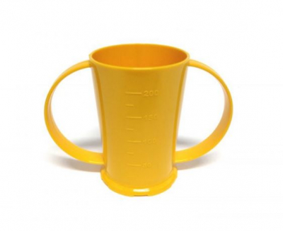 2 HANDLED BEAKER YELLOW 20CL