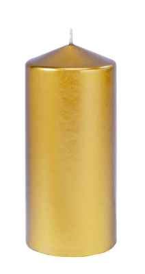 DUNI PILLAR CANDLE MATT GOLD 150X70MM