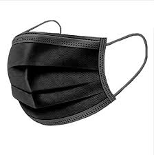 3PLY DISPOSABLE BLACK FACE MASK X50 NOT MEDICAL