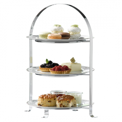 3 TIER CHROME CAKE STAND