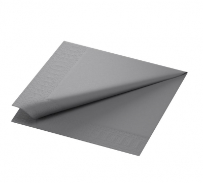 DUNI 40CM 2PLY NAPKIN GRANITE GREY