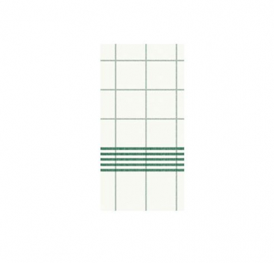 48CM 8FOLD DUNISOFT GREEN CHECK TOWEL NAPKIN 185076