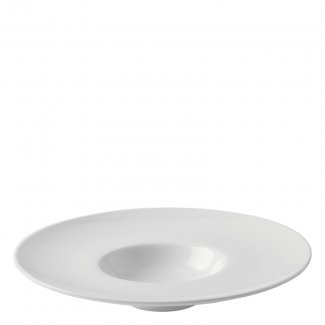 UTOPIA WHITE SUPER VITRIFIED PORCELAIN TITAN OPTIONS WIDE RIMMED BOWL 11.3Inch
