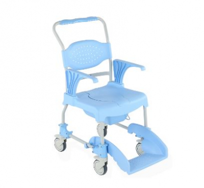 ALERTA AQUA SHOWER COMMODE CHAIR W/ 4 BRAKED CASTORS