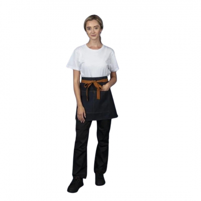 SOUTHSIDE WAIST APRON DENIM BLUE TAN TIES 700X430MM