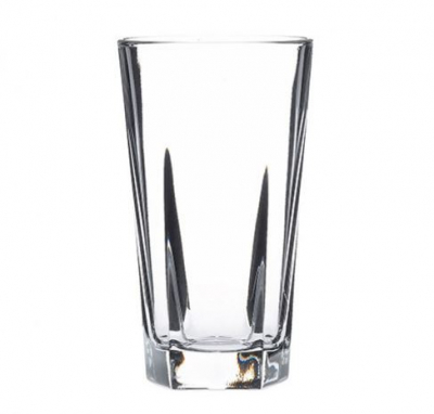 PENTAGON BEER GLASS 12OZ LINED 0.5PT 10OZ 15483   X12