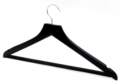 ASLOTEL HOOK WISHBONE TROUSER BAR COATHANGER BLACK X10