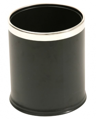 ASLOTEL VINYL 9LITRE WASTE BIN BLACK LEATHER EFFECT E007745