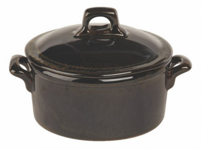 RUSTICO AZUL LIDDED CASSEROLE 12X5.5CM(42.5CL)/5X2.25Inch(15OZ)