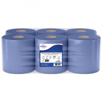 PRISTINE BLUE ROLL CENTREFEED 2PLY