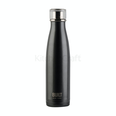 BUILT 17OZ DOUBLE WALLED S/S WATER BOTTLE CHARCOAL GREY