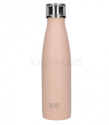 BUILT 17OZ DOUBLE WALLED S/S WATER BOTTLE PALE PINK