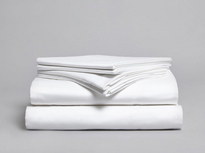 WHITE FLAT SHEET COTTON 200TC PERCALE SINGLE