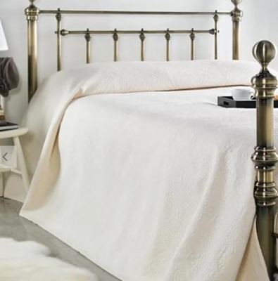 BRASILIA BEDSPREAD ECRU SINGLE 190X260CM