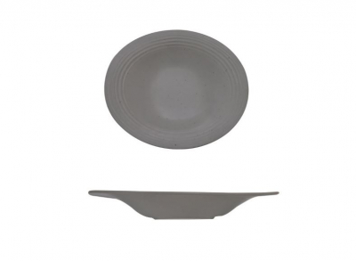 ARTISAN PEBBLE WIDE RIM BOWL 29CM GREY