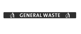 JANTEX GENERAL WASTE SLIM BIN LID LABEL 360X30MM