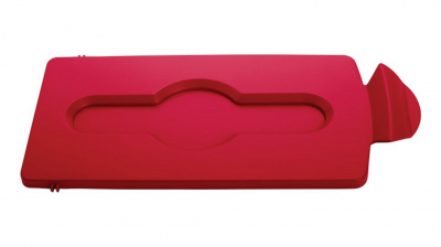 RUBBERMAID SLIM JIM RECYCLING STATION TOPPER CLOSED LID RED