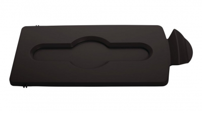 RUBBERMAID SLIM JIM STATION TOPPER BROWN CLOSED LID