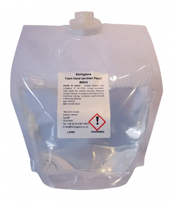 BIOHYGIENE FOAM SOAP 5X800ML FRAGRANCED POUCH REFILL