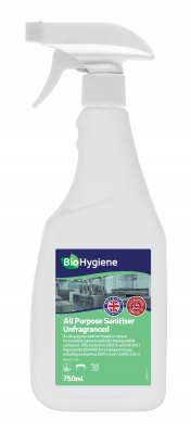 BIOH ALL PURPOSE SANITISER UNFRAGRANCED RTU 6X750ML