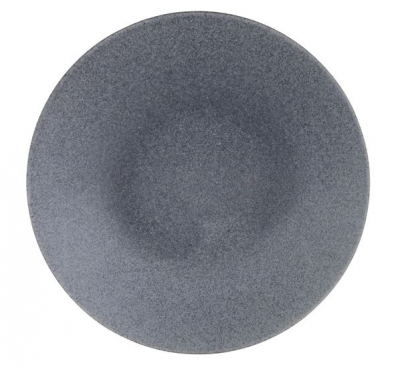 ARTISAN KERNOW VITRIFIED GREY ROUND COUPE PLATE 27.5CM X4