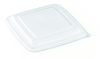 SABERT SQUARE rPET LID FOR CONTAINERS 9.25 x 9.25Inch