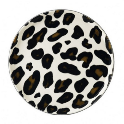 ROUND BAR TRAY GIRAFFE PATTERN 35.5CM
