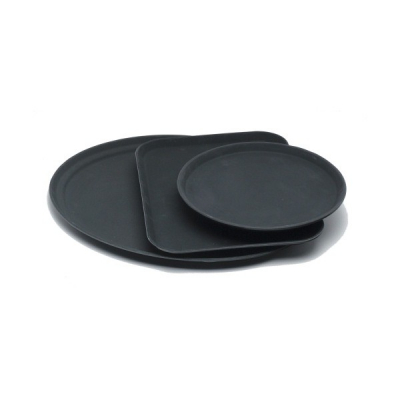 BLACK TRAY 14 X 18Inch RECTANGULAR NON-SLIP 620018