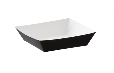 BLACK 5Inch SQUARE BURGER TRAY 120 X 120 X3 5MM X500