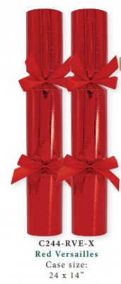 14Inch RED VERSAILLES CRACKER EMBOSSED X24