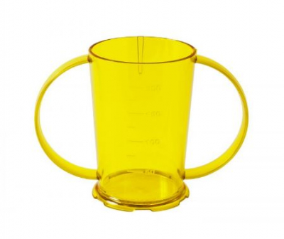 COPOLYSTER 2 HANDLED BEAKER 7OZ TRANS YELLOW