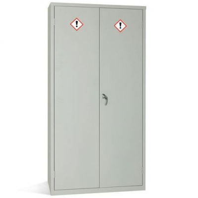 GREY COSHH CABINET WITH 3 SHELVES 1830X915X457MM A350627