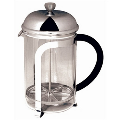 CAFETIERE CHROME FINISH PYREX BEAKER 6 CUP 800ML