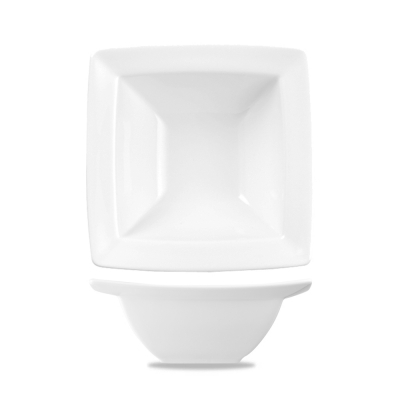 CHURCHILL ALCHEMY FINE CHINA WHITE ENERGY SQUARE BOWL 20OZ
