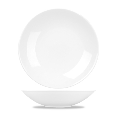 CHURCHILL ALCHEMY FINE CHINA WHITE BALANCE COUPE BOWL 10.5Inch