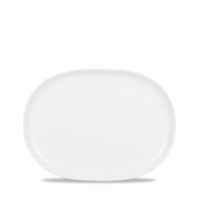 CHURCHILL ALCHEMY FINE CHINA WHITE MOONSTONE OVAL PLATE 7.5X5.7Inch