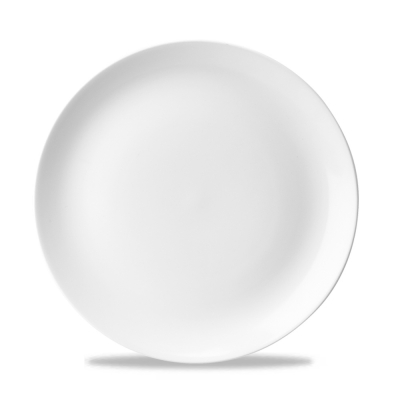 CHURCHILL SUPER VITRIFIED EVOLVE WHITE COUPE PLATE 10.2Inch
