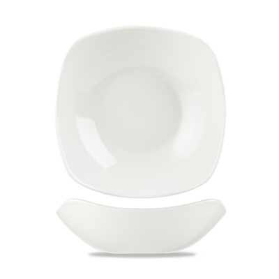 CHURCHILL SUPER VITRIFIED WHITE X SQUARED SQUARE BOWL 33OZ