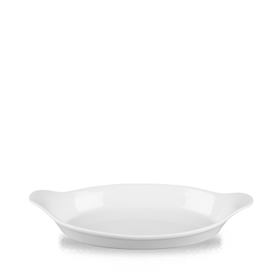 CHURCHILL WHITE COOKWARE LGE OVAL EARED DISH WHCWLOEN1