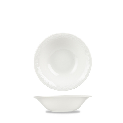 CHURCHILL SUPER VITRIFIED CHATEAU WHITE OATMEAL BOWL 12.7OZ