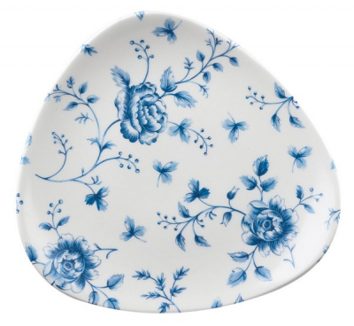 CHURCHILL SUPER VITRIFIED VINTAGE PRINTS PRAGUE ROSE CHINTZ TRIANGULAR PLATE 7.5Inch