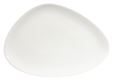 CHURCHILL SUPER VITRIFIED WHITE CHEFS' TRIANGULAR PLATE 14X9.8Inch