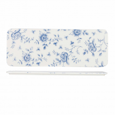 CHURCHILL ALCHEMY FINE CHINA PRAGUE ROSE CHINTZ RECTANGULAR TILE 14.8X5.5Inch